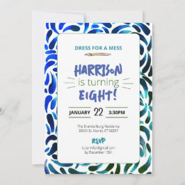 Regenboog Kunst Schilderen Verjaardagsfeest Jongen Kaart