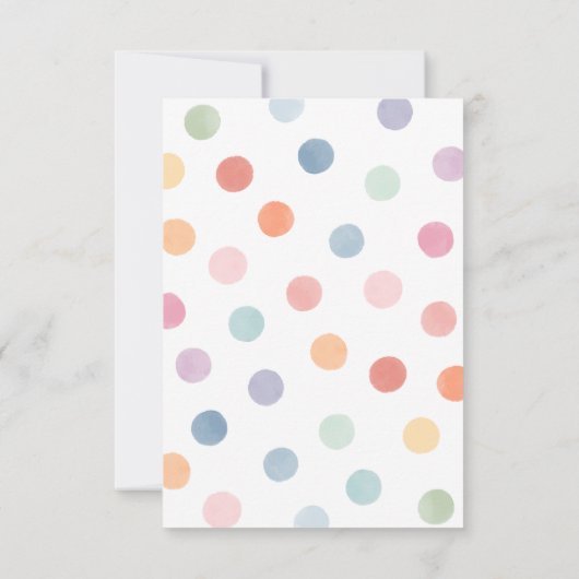 Regenboog Kunst Verjaardagsfeestje Bedankkaart (Achterkant)