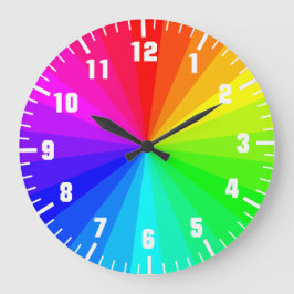 Regenboog kunst wiel grote klok