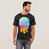 Regenboog Kwallen Kawaii T-shirt (Voorkant volledig)