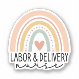 Regenboog, L- en D-verpleegkunde, voor de verzorgi Sticker