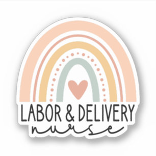 Regenboog, L- en D-verpleegkunde, voor de verzorgi Sticker