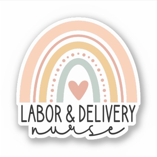 Regenboog, L- en D-verpleegkunde, voor de verzorgi Sticker (Voorkant)