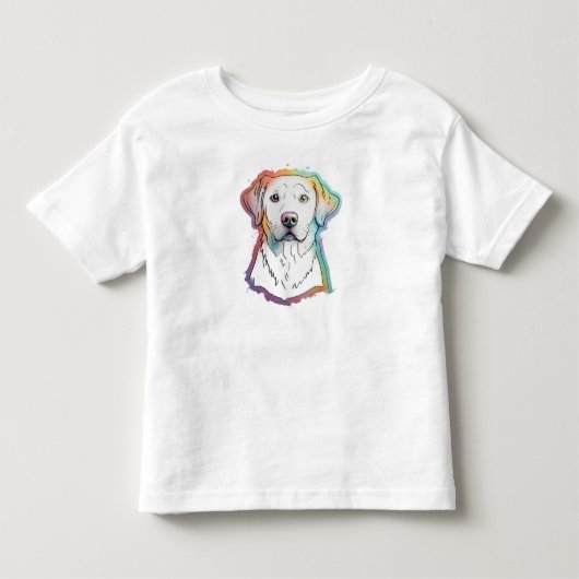 Regenboog Labrador peuter T-shirt (Voorkant)