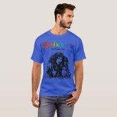 Regenboog lang leve rock roll retro grappig t-shirt (Voorkant volledig)