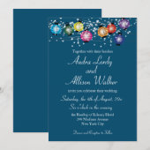 Regenboog Lantaarns Lesbische HBT Huwelijksuitnodi Kaart (Voorkant / Achterkant)