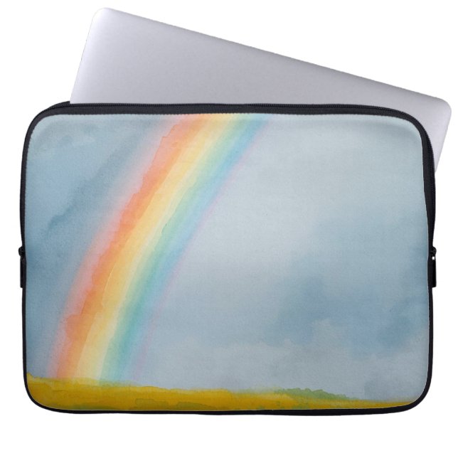 Regenboog  laptop sleeve (Voorkant)