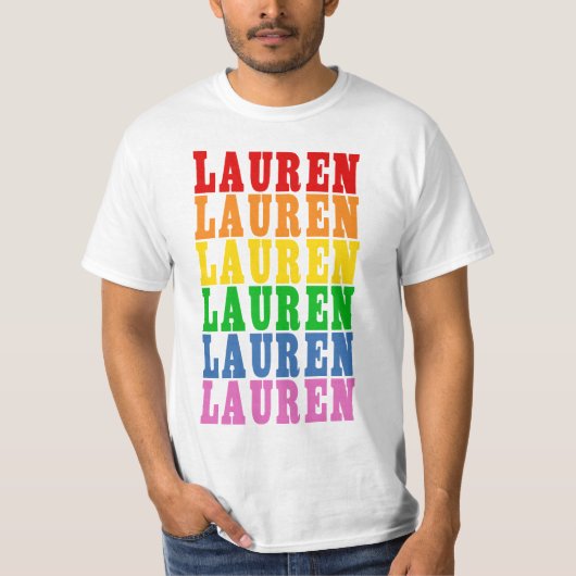 Regenboog Lauren T-shirt (Voorkant)