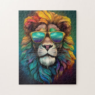 🧩 Regenboog Leeuw Legpuzzel