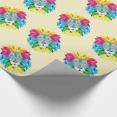 Regenboog Leeuwenkop Cadeaupapier (Hoek)