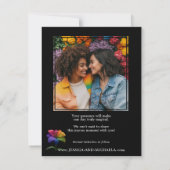 🌈 Regenboog Lelie Save the Date — Foto Achterkant (Achterkant)