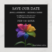 🌈 Regenboog Lelie Save the Date — Vierkant (Voorkant)
