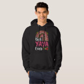 Regenboog Leopard Beste Yaya Ooit Moederdag Moeder Hoodie (Voorkant volledig)