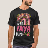 Regenboog Leopard Beste Yaya Ooit Moederdag Moeder T-shirt (Voorkant)