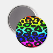regenboog_leopard_drukveranderd magneet (Voorkant / Achterkant)
