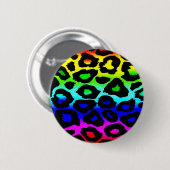 regenboog_leopard_drukveranderd ronde button 5,7 cm (Voorkant /achterkant)