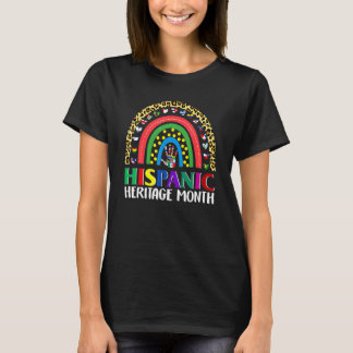 Regenboog Leopard Nationale Hispanic Maand Erfgoed T-shirt