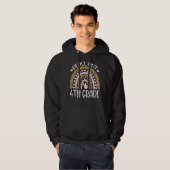 Regenboog Leopard Vrede Uit 4e klas Laatste Dag va Hoodie (Voorkant volledig)