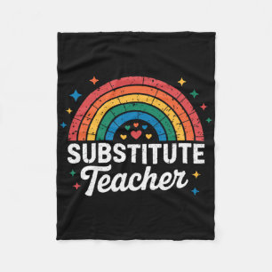 Regenboog Leraar Terug naar school vervangende lee Fleece Deken
