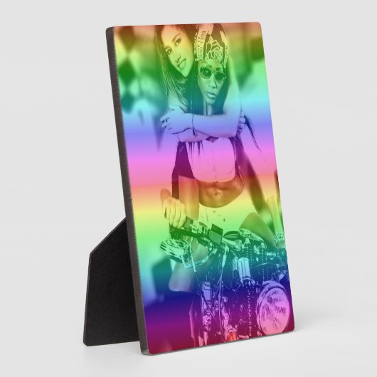 Regenboog Lesbische Trots Persoonlijke Foto Plaque Fotoplaat (Zijkant)