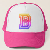 Regenboog letter 'B' monogram Trucker Pet (Voorkant)