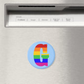Regenboog Letter G Magneet (Insitu (Vaatwasser))