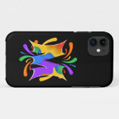 Regenboog Letter M Monogram Abstract Case-Mate iPhone Case (Achterkant (horizontaal))