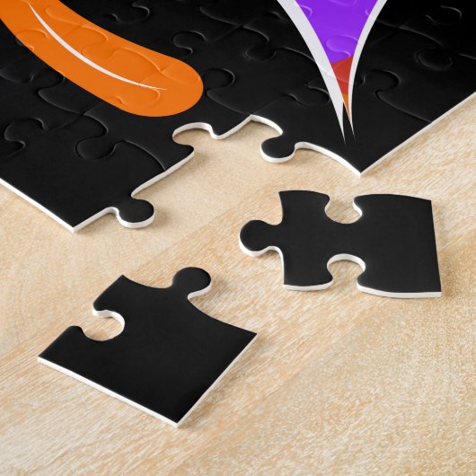 Regenboog Letter M Monogram Abstract Legpuzzel (Zijkant)
