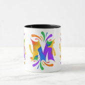Regenboog Letter M Monogram Abstract Mok (Midden)