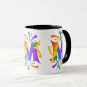 Regenboog Letter M Monogram Abstract Mok (Voorkant rechts)