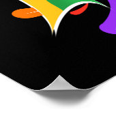 Regenboog Letter M Monogram Abstract Poster (Hoek)