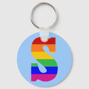 Regenboog Letter S Sleutelhanger