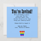 Regenboog Letter W Kaart (Achterkant)