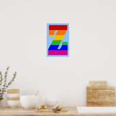 Regenboog Letter Z Poster (Keuken)