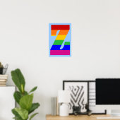 Regenboog Letter Z Poster (Thuiskantoor)