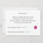 Regenboog Letters Apple Terug Naar School Digitale Kaart (Achterkant)