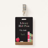 Regenboog Letters Chalkboard Verticale Hall Pass Badge (Voorkant met clip)