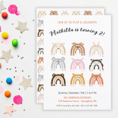 Regenboog Leuke Dieren Kids Verjaardagsfeest Kaart