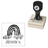 Regenboog Leuke Kinder Moderne Waterverf Rubberstempel (Gestempeld)