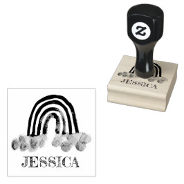 Regenboog Leuke Kinder Moderne Waterverf Rubberstempel