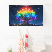 Regenboog Levensboom Banner (Insitu)