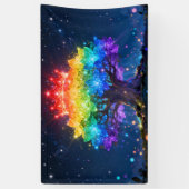 Regenboog Levensboom Banner (Verticaal)