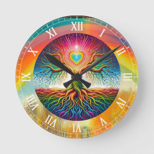 Regenboog Levensboom Ronde Klok