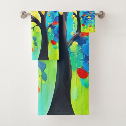 Regenboog Levensboom Schilderij Bad Handdoek (Insitu)