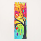 Regenboog Levensboom Schilderij Yogamat (Voorkant)