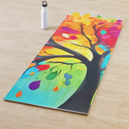 Regenboog Levensboom Schilderij Yogamat