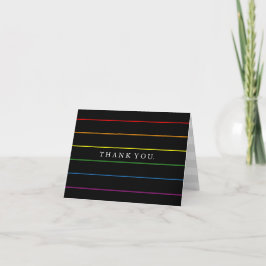 Regenboog LGBT aangepaste bedankjes met strepen Bedankkaart