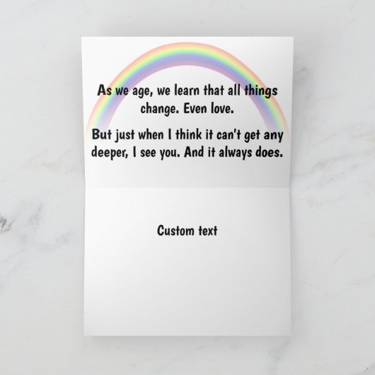 Regenboog LGBT Aangepaste kaart (Binnen)