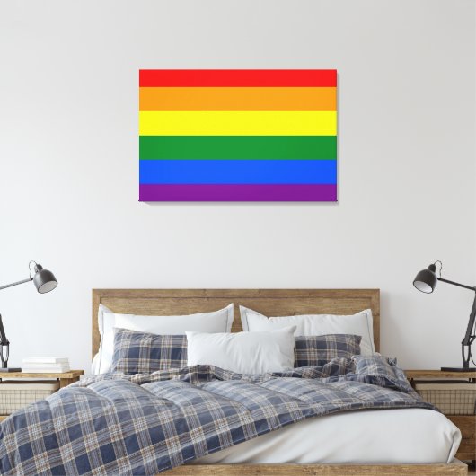 Regenboog (LGBT) Canvas Afdruk (Insitu (Slaapkamer))