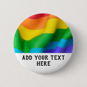 Regenboog LGBT Pride-vlag personaliseren Ronde Button 5,7 Cm